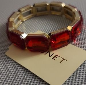 Monet red crystal style bracelet